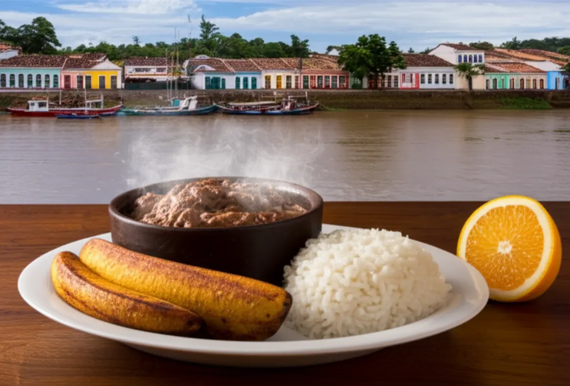Prato de Barreado à beira do Rio Nhundiaquara