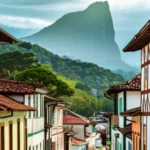 Arquitetura alemã em Domingos Martins com Pedra Azul.