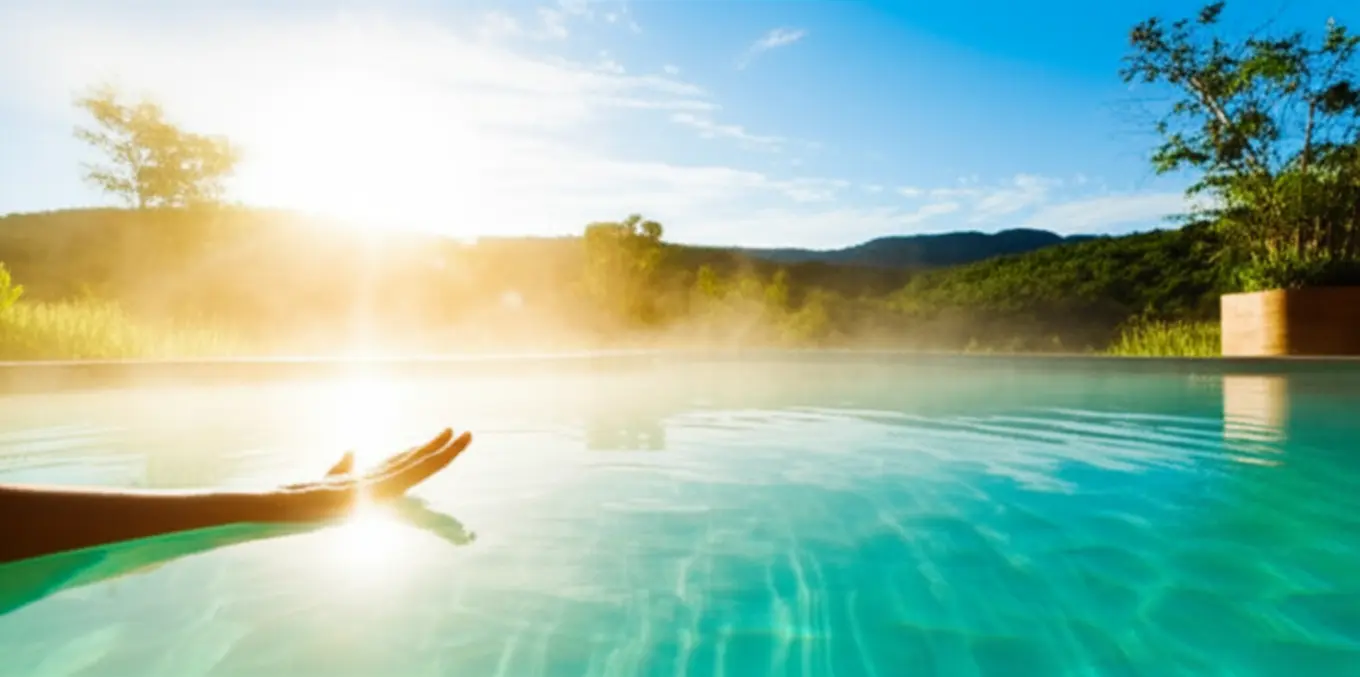 Águas quentes termais e natureza do Cerrado.