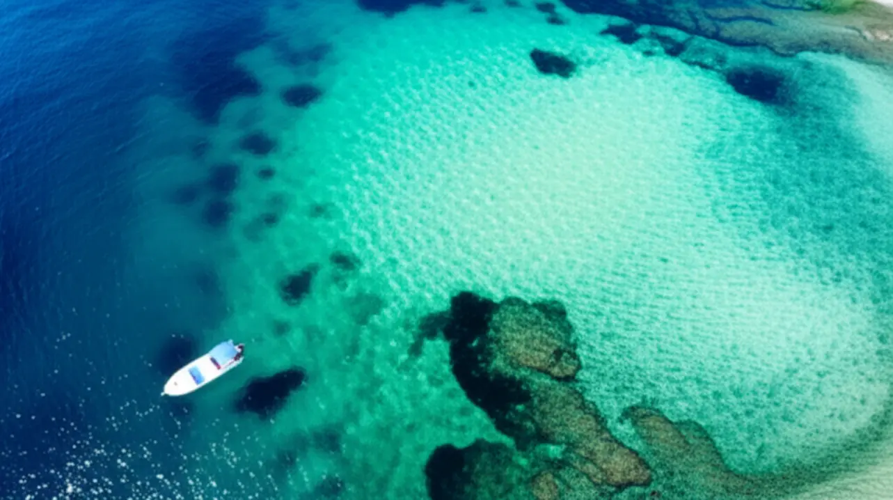 Ilha das Couves, Ubatuba, com água azul turquesa.