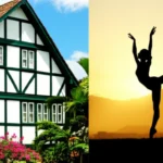 Fotografia de Joinville combinando elementos de arquitetura alemã, dança e natureza exuberante.