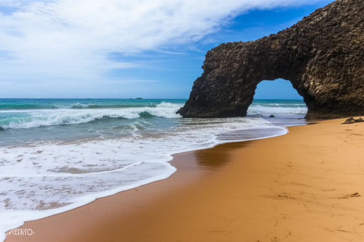 Formação rochosa natural da Pedra Furada em Jericoacoara.