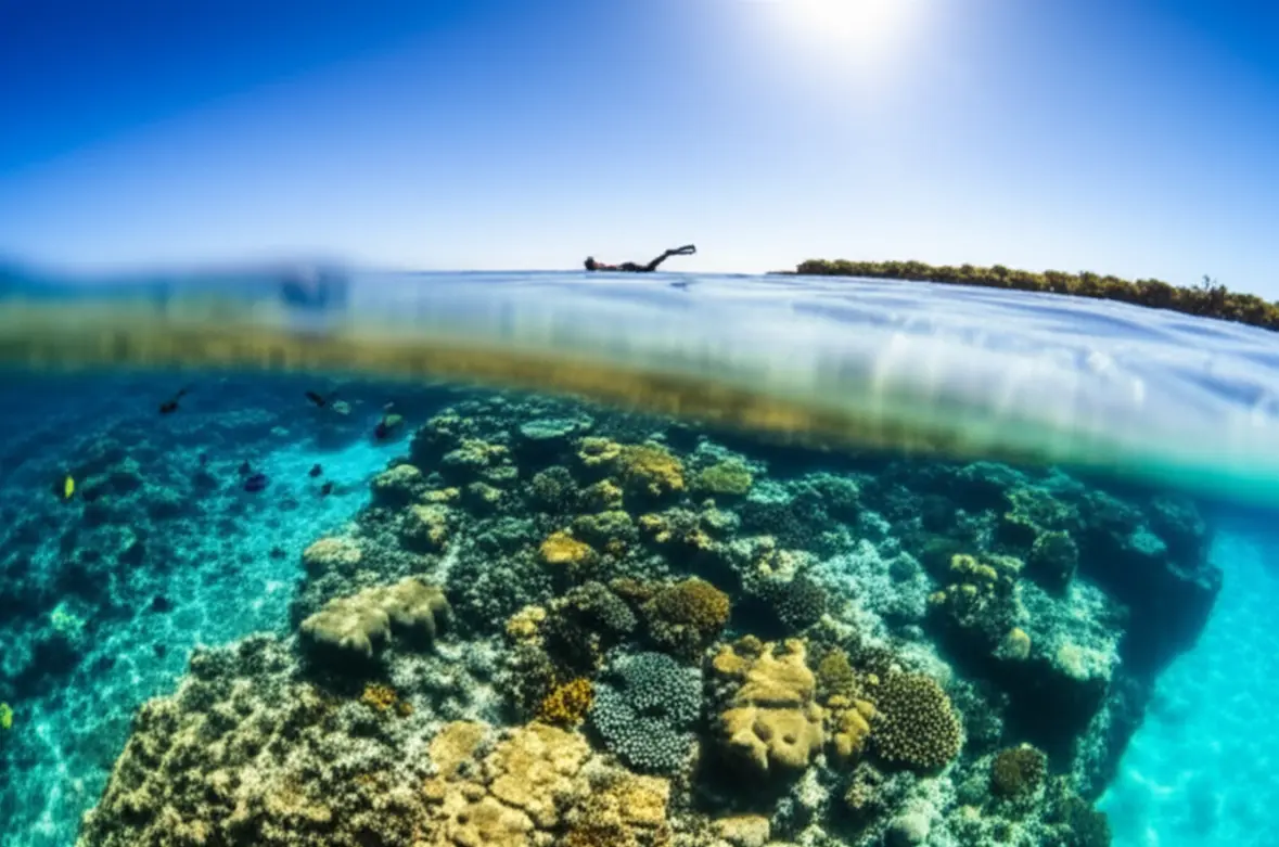Snorkeling em piscinas naturais de Recife de Fora.