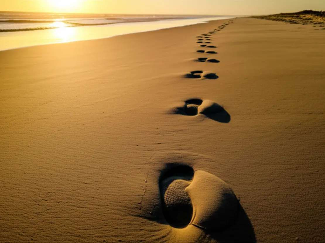 Caminhada na praia ao pôr do sol na Praia do Forte.