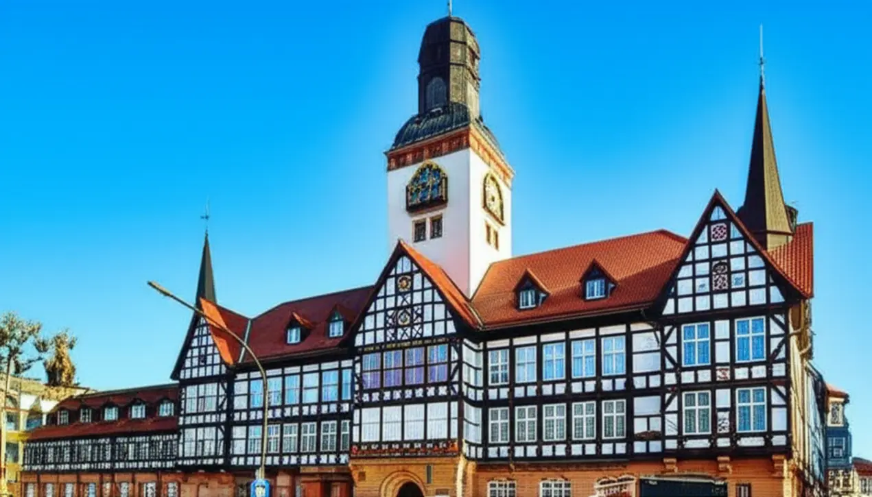 Prefeitura Municipal de Blumenau, um edifício histórico em estilo enxaimel.