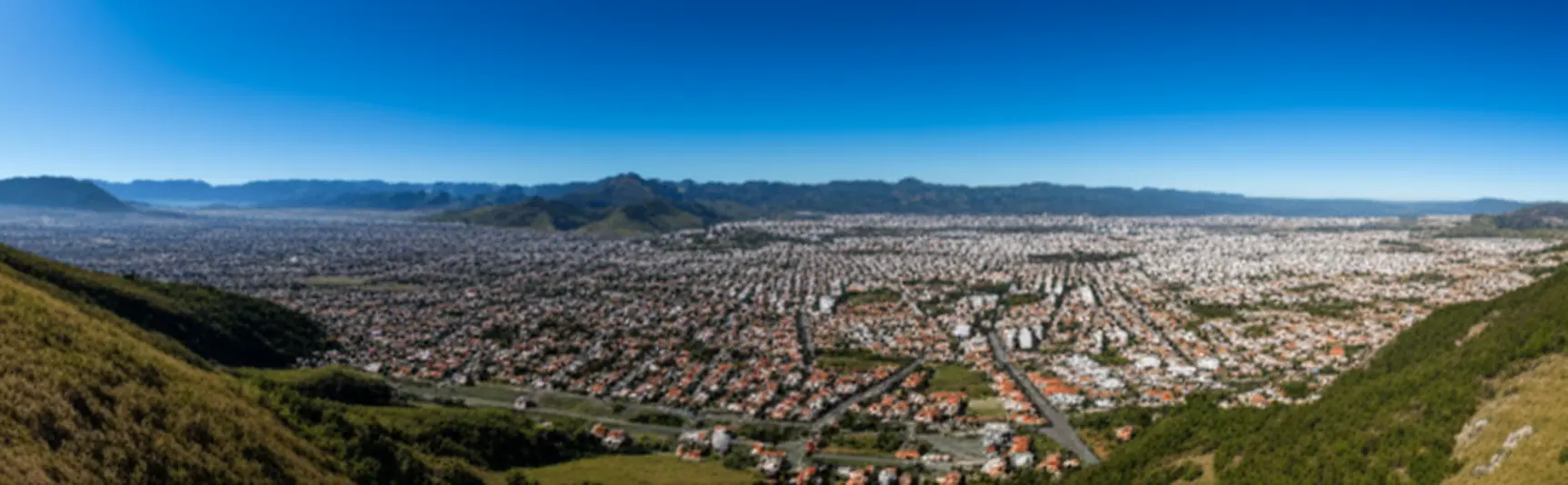 Vista aérea da cidade de Lages a partir do mirante do Morro da Cruz.