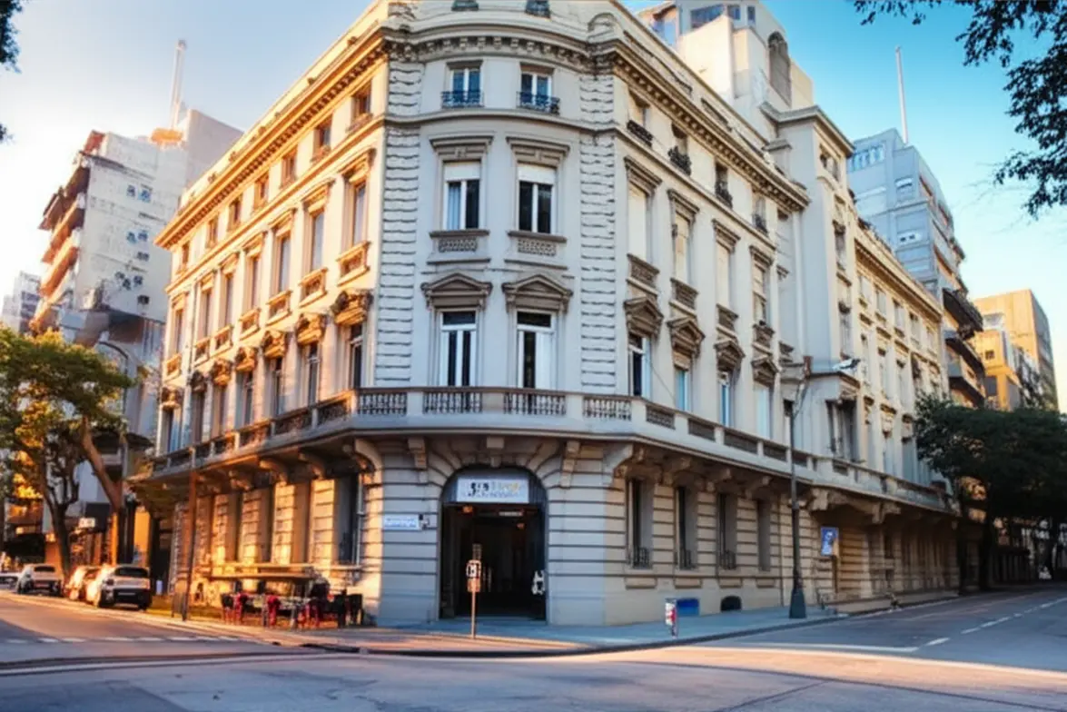 Prédios históricos com arquitetura neoclássica no bairro da Recoleta, Buenos Aires.