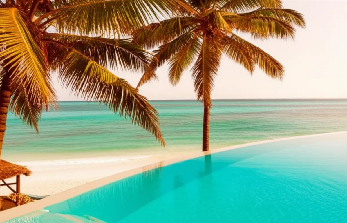 Resort de luxo em Nungwi com vista para o mar de Zanzibar.