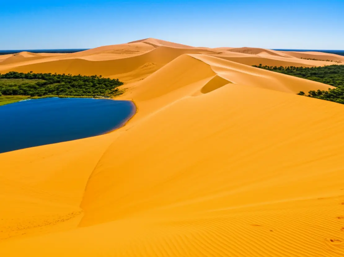 Dunas de areia gigantescas no Parque Regional Lomas de Arena em Santa Cruz de la Sierra.