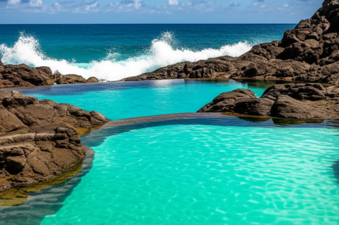 As impressionantes piscinas naturais de Petit Cul-de-Sac em St. Barth.