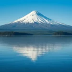 Vista panorâmica do Vulcão Osorno e Lago Llanquihue em Puerto Varas, Chile.