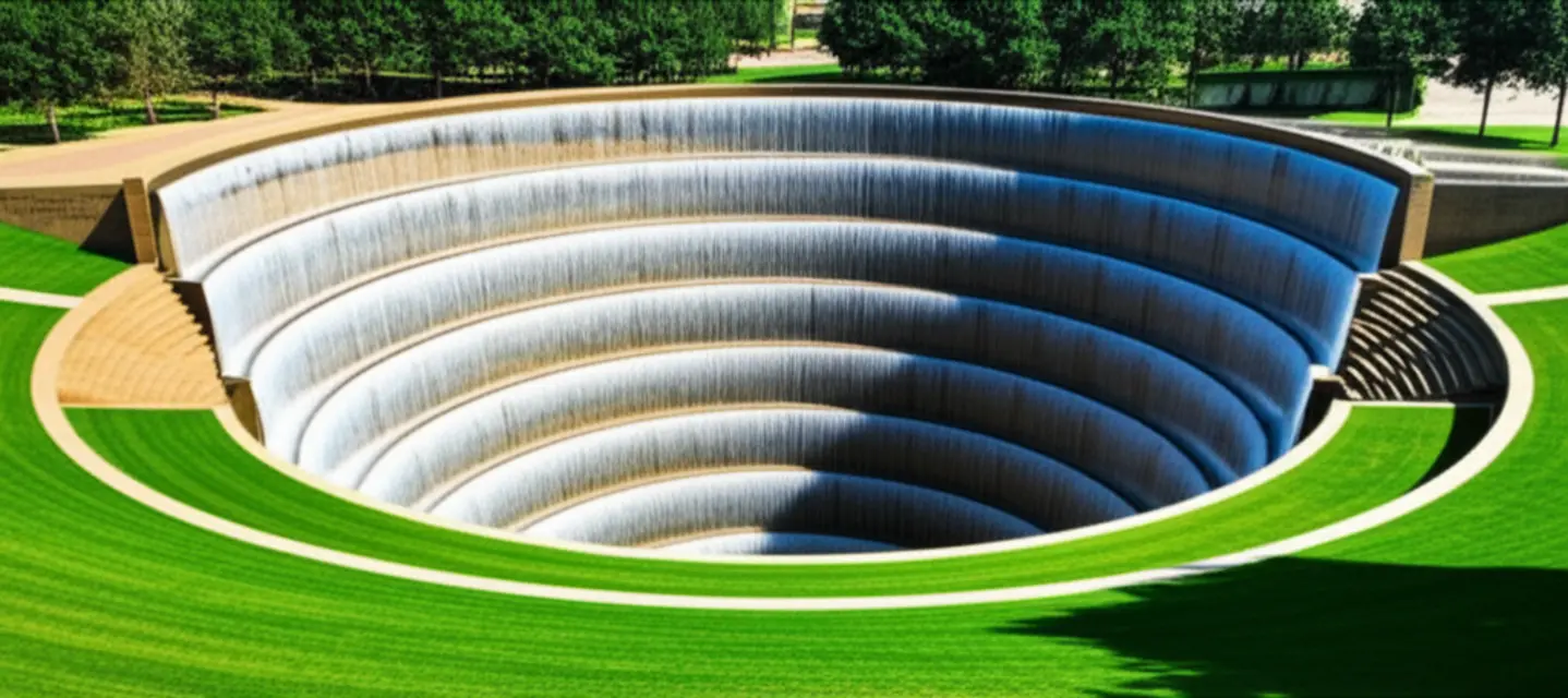 A parede de água Gerald D. Hines Waterwall em Houston.